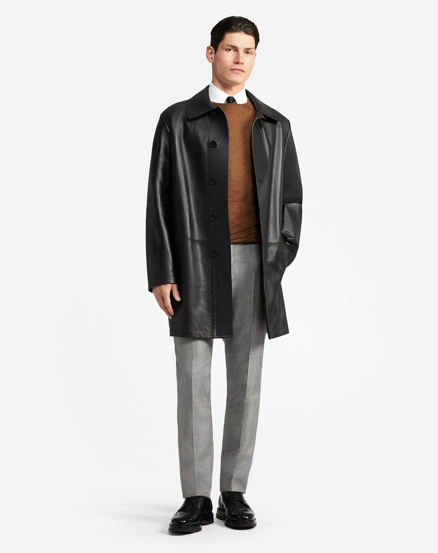 Men's Leather Car Coat | dunhill US Online Store