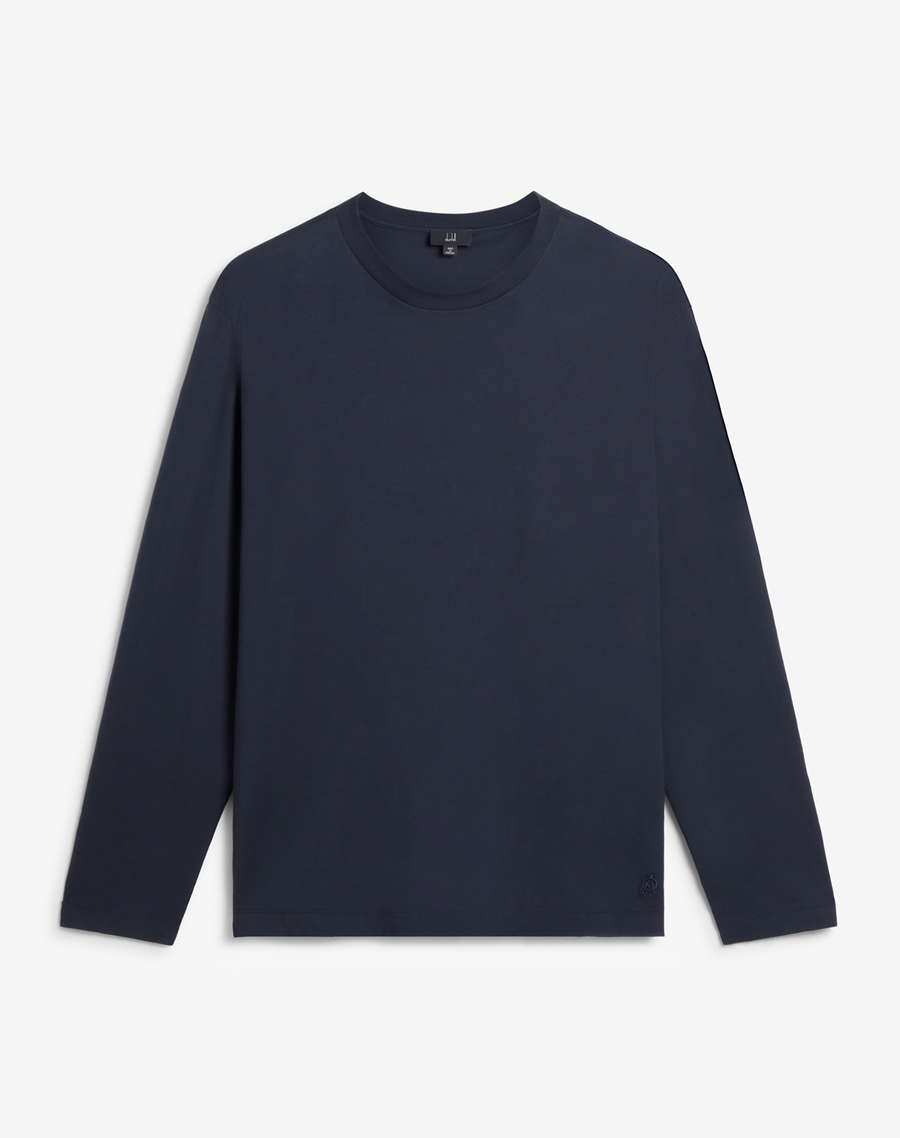 dunhill DE Langarmliges T Shirt Aus Baumwolle Mit Alfred Dunhill Schriftzug fur Fur Ihn