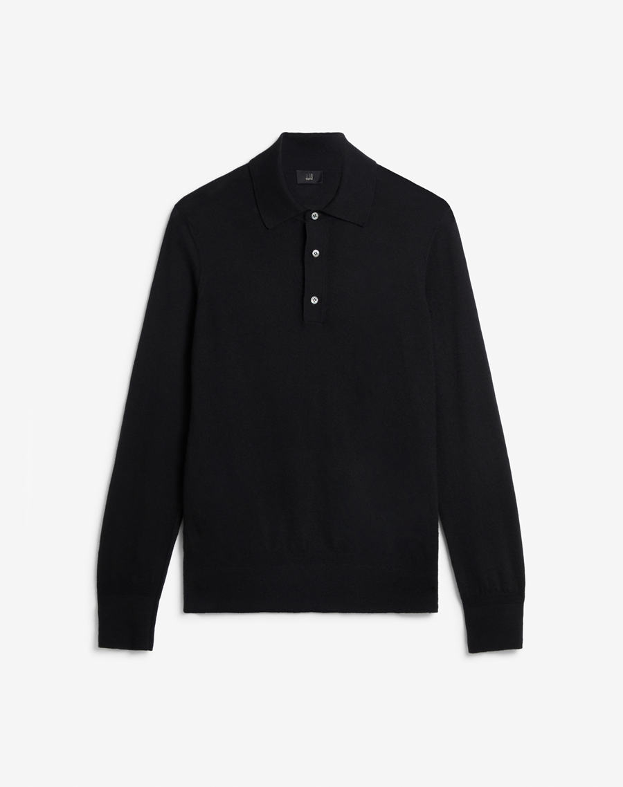 【希少】dunhill スコットランド製　カシミヤ ニットポロ 希少】dunhill スコットランド製カシミヤ ニットポロ