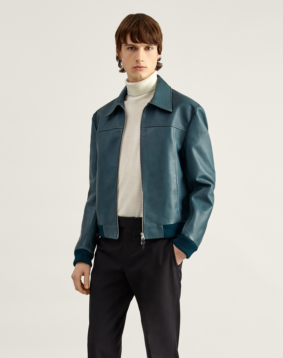 dunhill HK | Leather Bomber Jacket for men