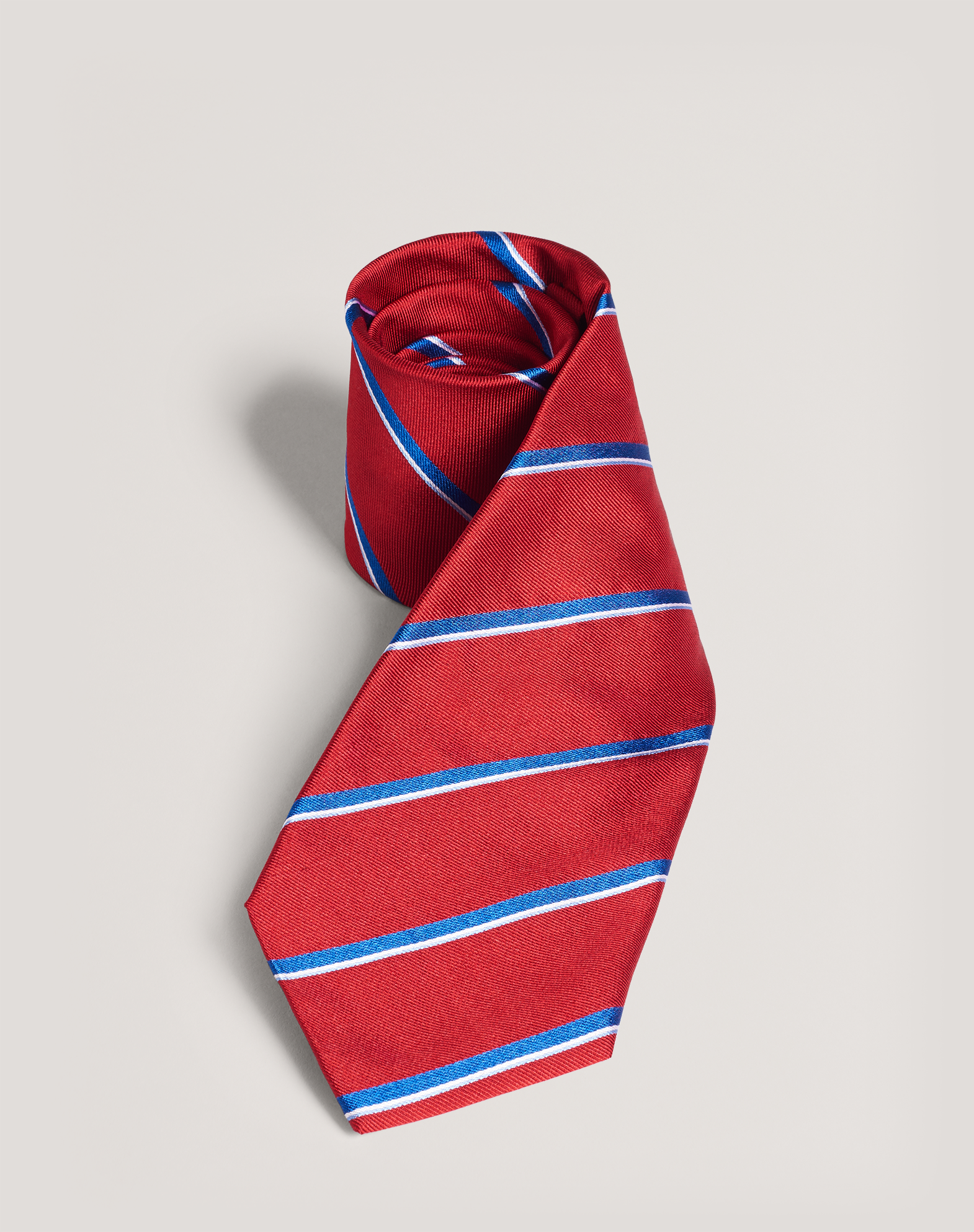 red silk tie