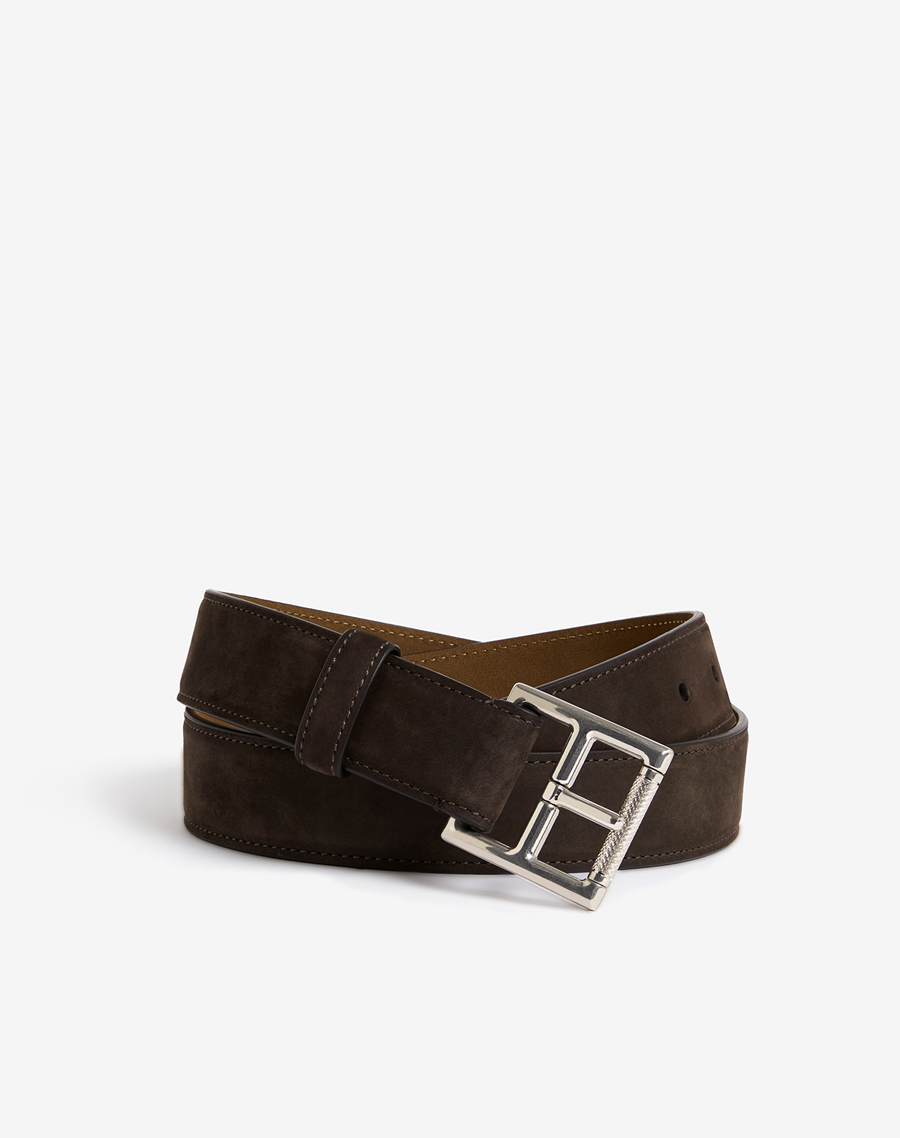新品dunhillスエードベルト メンズ 30mm トング スクエアバックル スエードベルト | dunhill