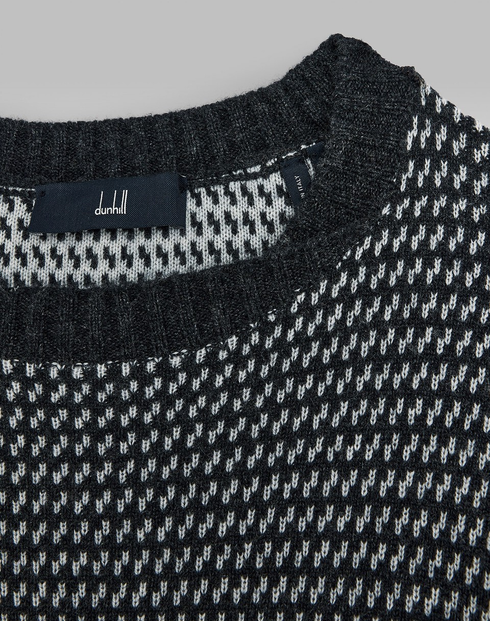 dunhill カシミア ネイルヘッド ジャカード クルーネック セーター  - View 4