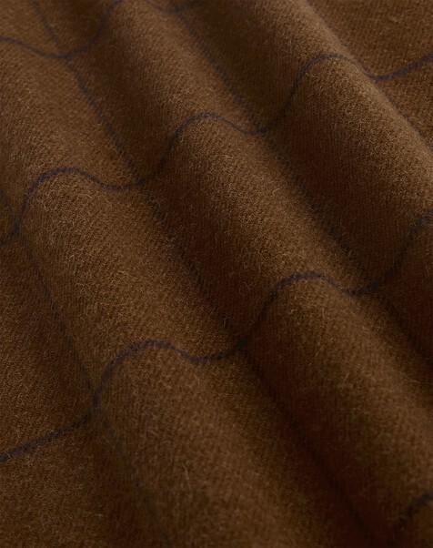 Camel Windowpane Scarf 
