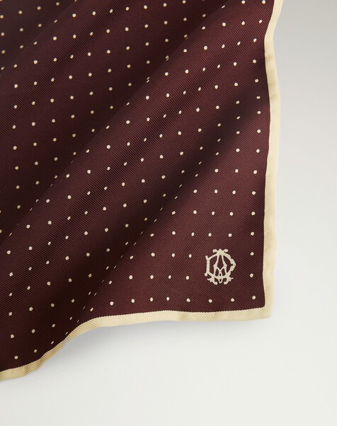 Silk Polka Dot Screen Printed Pocket Square