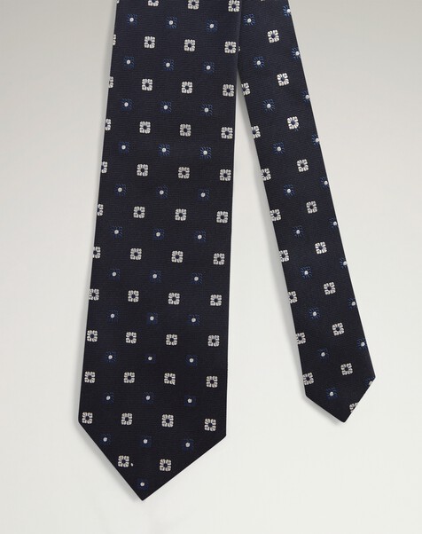 Silk Cotton Floral Medallion Woven Tie