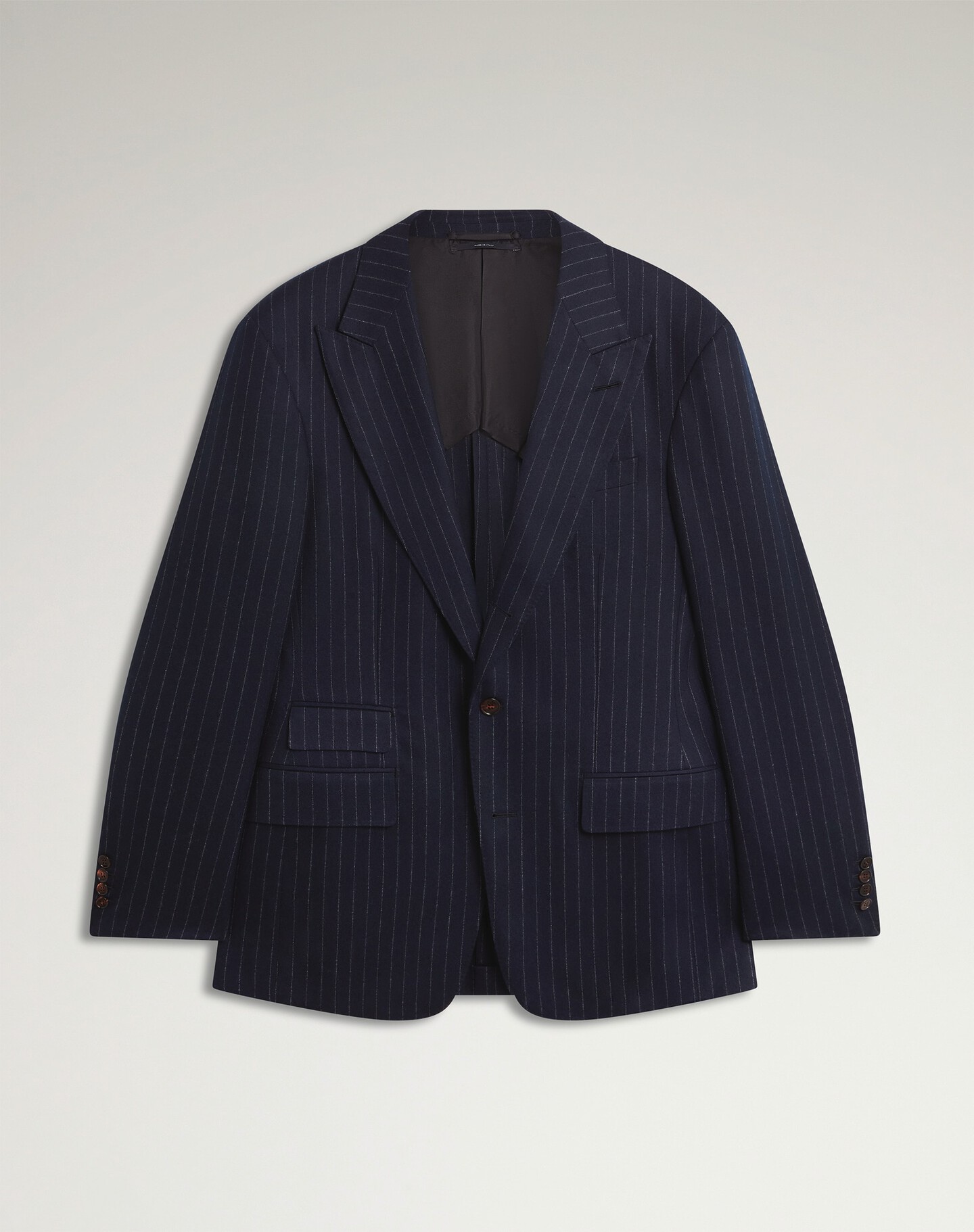 Merino Wool Chalkstripe Bourdon Single Breasted Jacket - 1