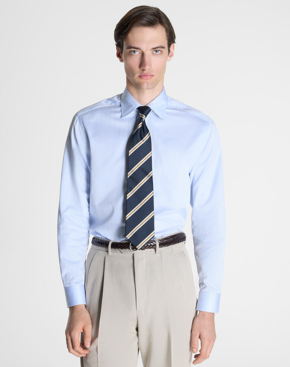 dunhill シーアイランドコットン ヘリンボーン ハーフスプレッドカラー シャツ  - View 3