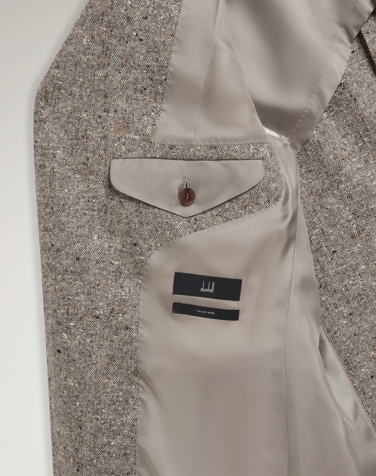 Wool Tweed Donegal Bourdon Single Breasted Jacket - 2