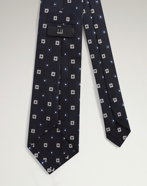 Silk Cotton Floral Medallion Woven Tie