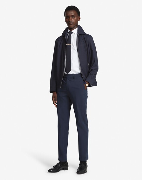 Classic Cotton Twill Spread Collar Short Sleeve Formal Shirt