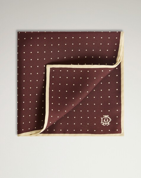 Silk Polka Dot Screen Printed Pocket Square