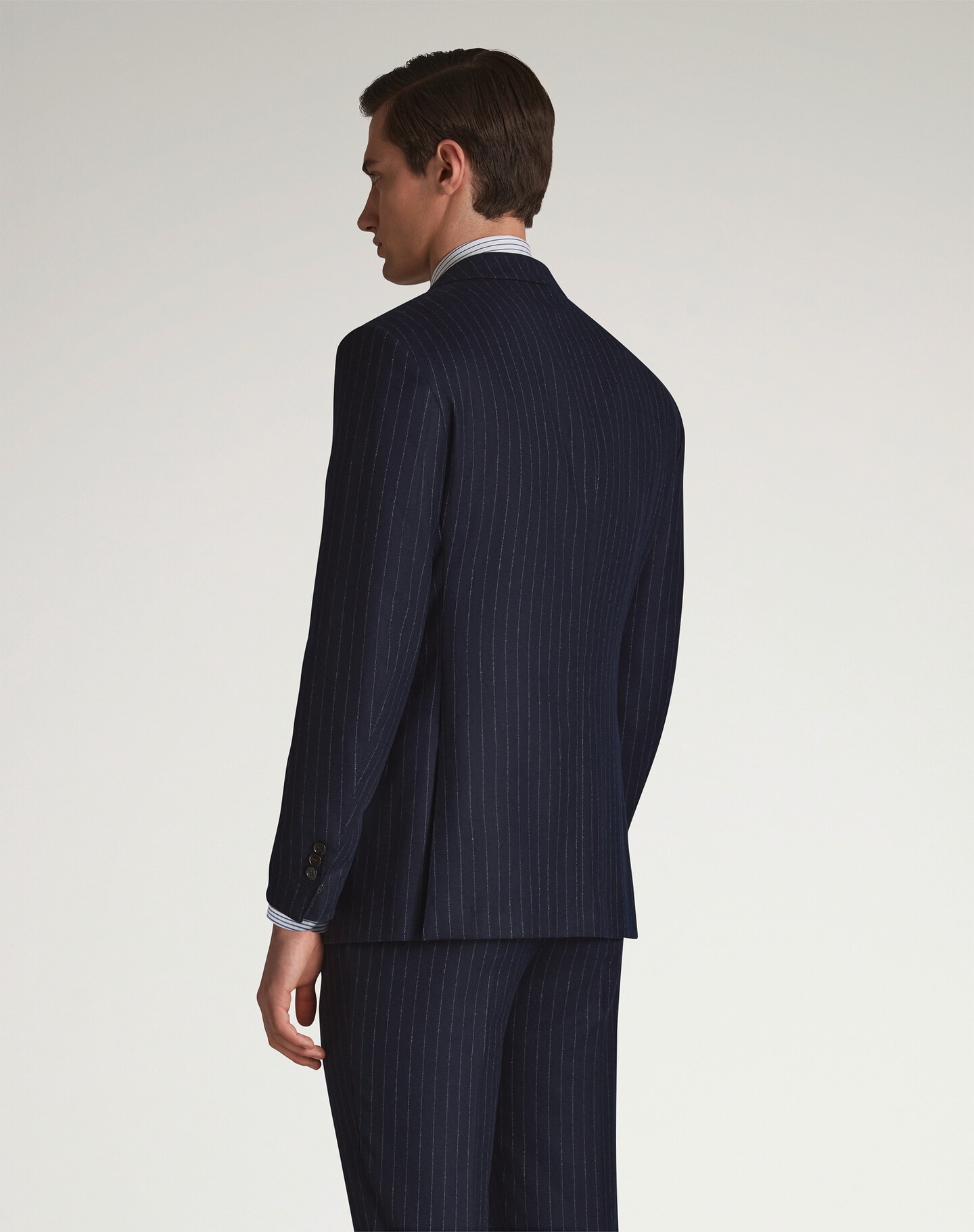 Merino Wool Chalkstripe Bourdon Single Breasted Jacket - 4