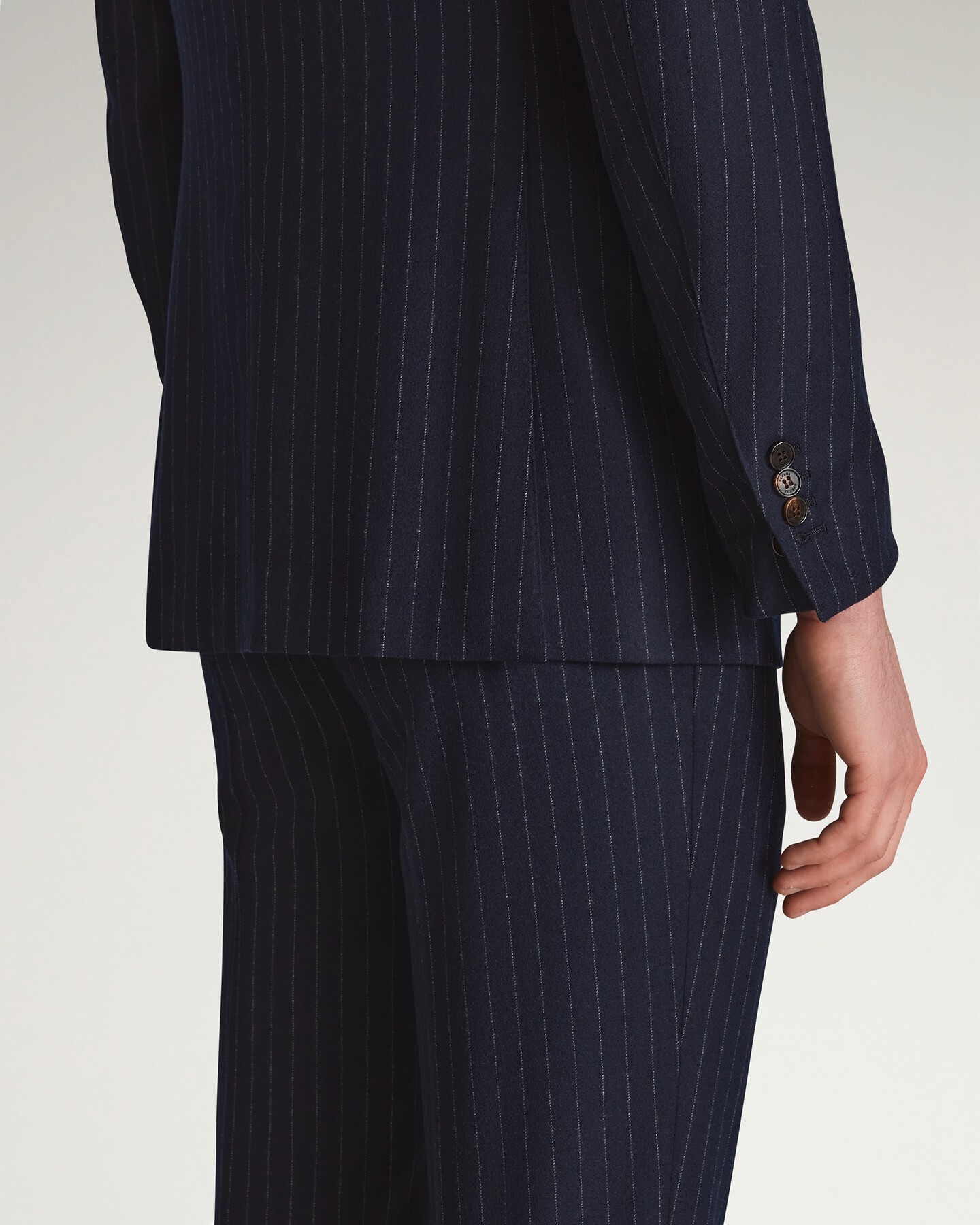 Merino Wool Chalkstripe Bourdon Single Breasted Jacket - 6