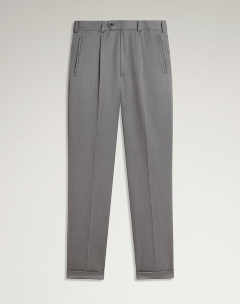Wool Twill Single Pleat Trousers