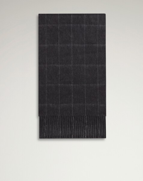 Cashmere Windowpane Double Face Scarf