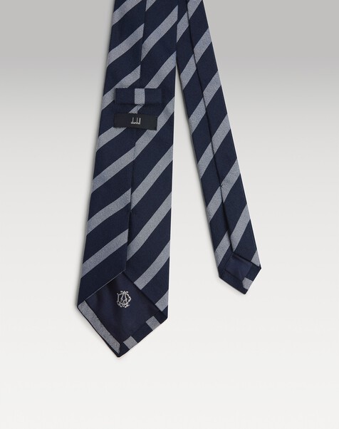 Silk Wide Stripe Woven Tie 