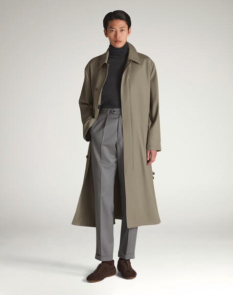 Wool Twill Single Pleat Trousers