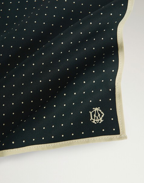 Silk Polka Dot Screen Printed Pocket Square