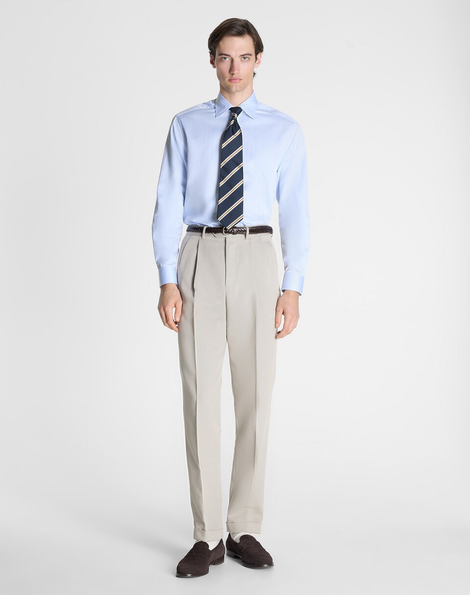 dunhill シーアイランドコットン ヘリンボーン ハーフスプレッドカラー シャツ  - View 2