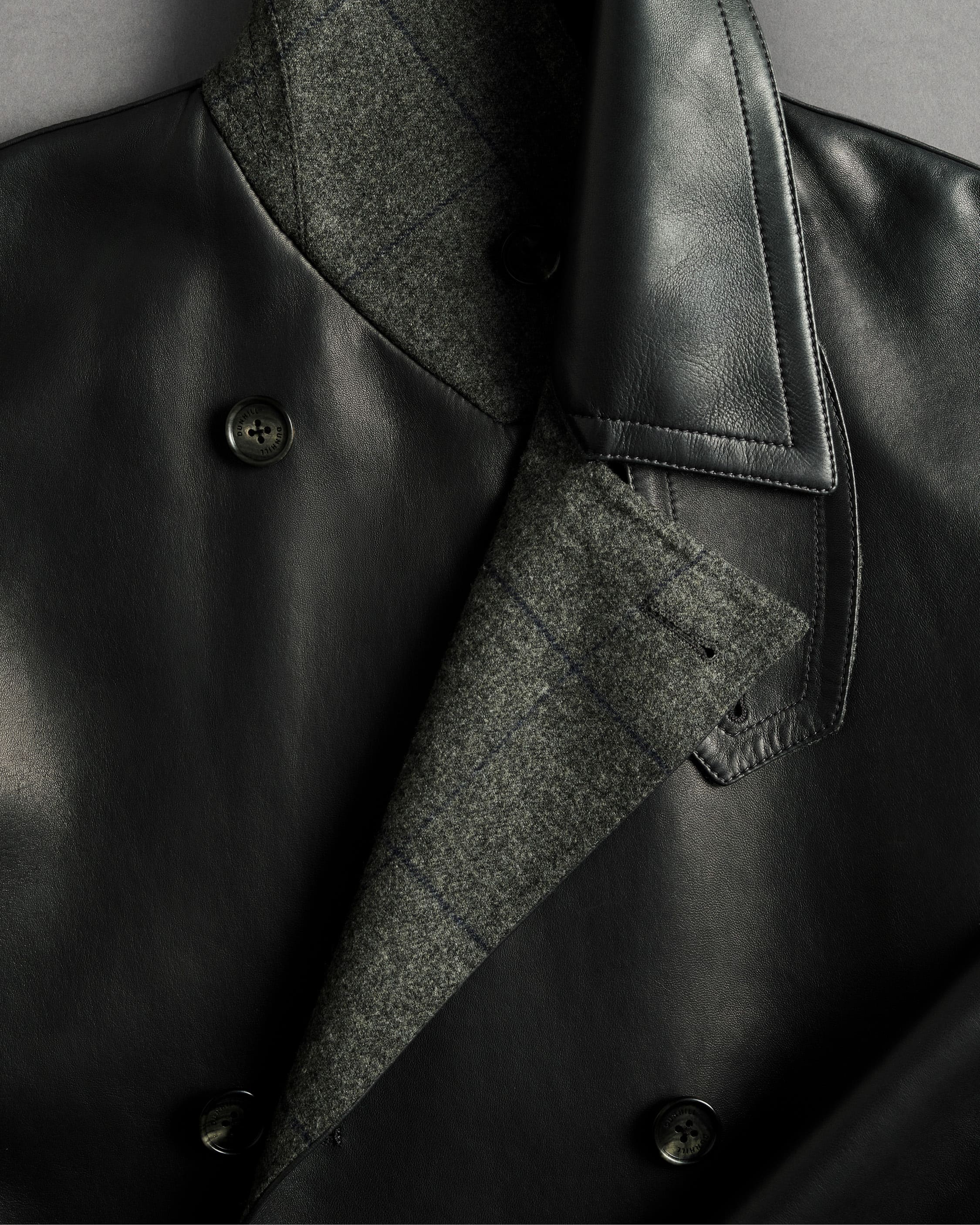 dunhill leather outerwear
