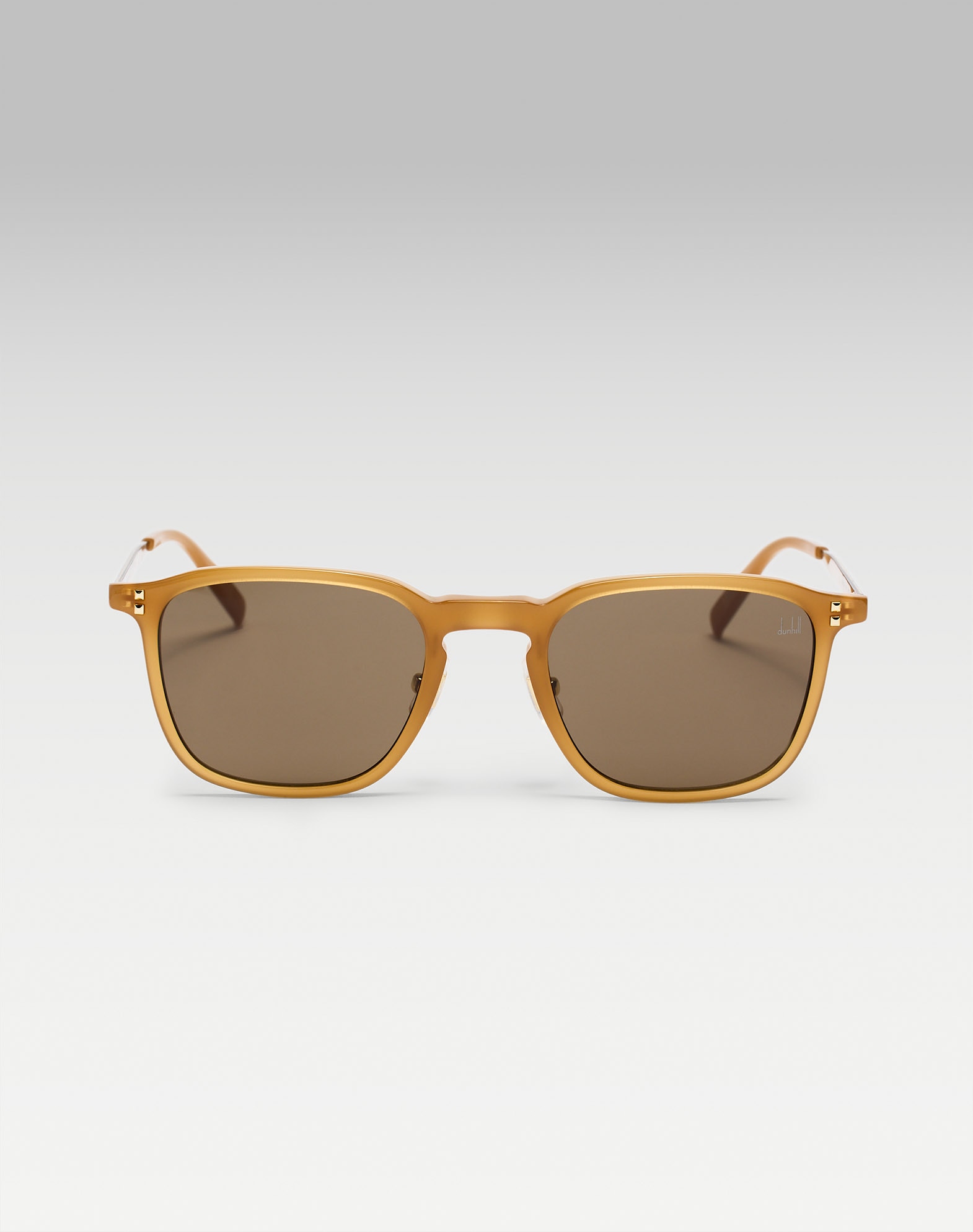 DUNHILL サングラス 6145 40 ゴールドフレーム dunhill | Heritage Hobnail Combi Rectangular Frame Sunglasses for men