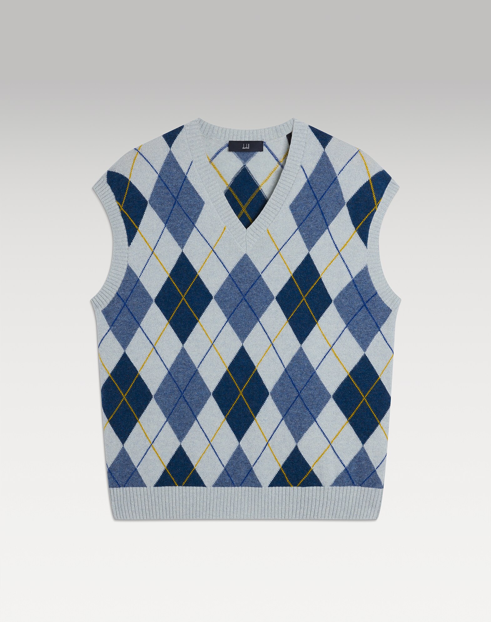 dunhill | Gilet en cachemire intarsia à motif Argyle pour homme