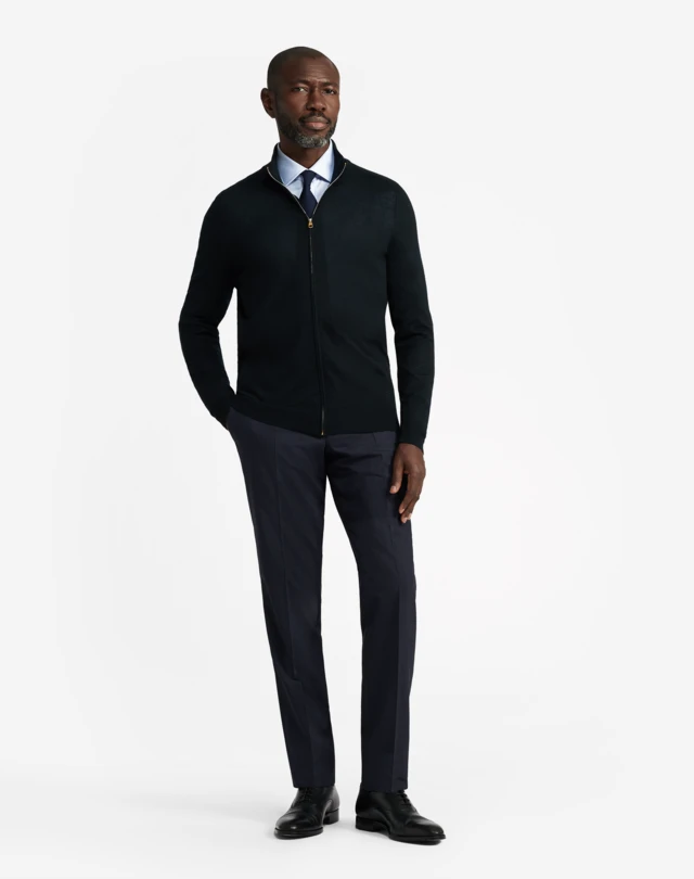 DUNHILL Belgravia Wool Mini Puppytooth Trousers FORMAL TROUSERS Man f