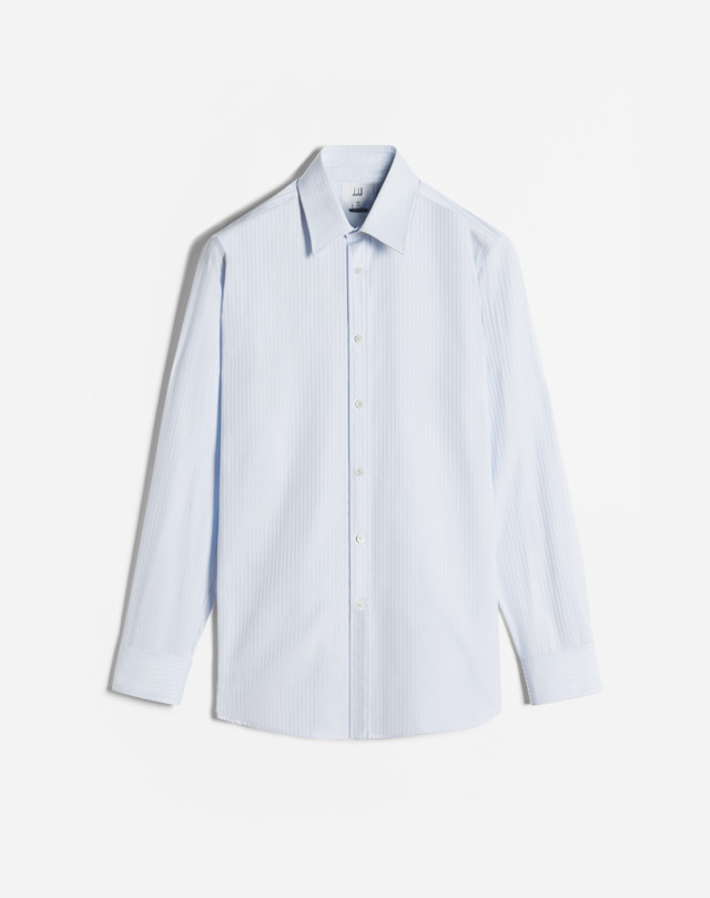 DUNHILL Herringbone Stripe Long Sleeve Business Shirt FORMAL SHIRTS Man f