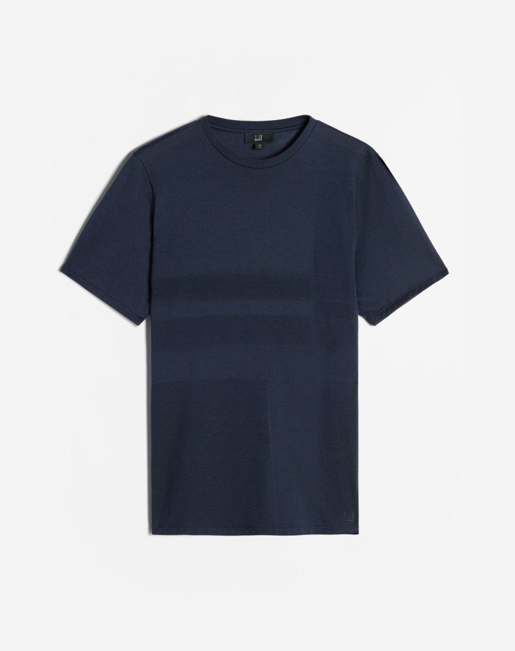 DUNHILL T-SHIRT Man Jacquard Engineered Short Sleeve T-Shirt f