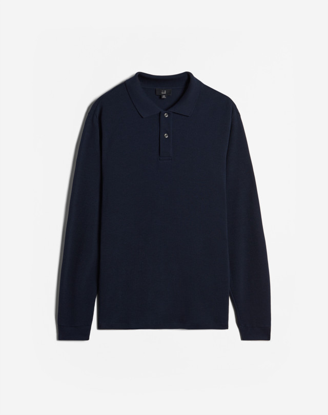 DUNHILL Rollagas Cotton Blend Long Sleeve Polo POLOS Man f
