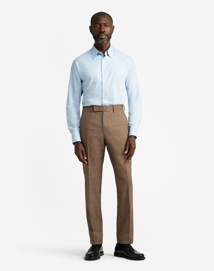 DUNHILL LONG SLEEVE CASUAL SHIRTS Man Cotton Cashmere Long Sleeve Shirt f