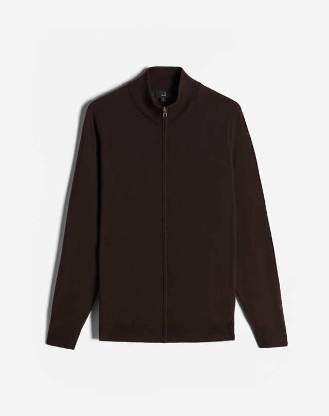 DUNHILL Superfine Cashmere Zip Jumper KNITTED ZIP THROUGH Man f