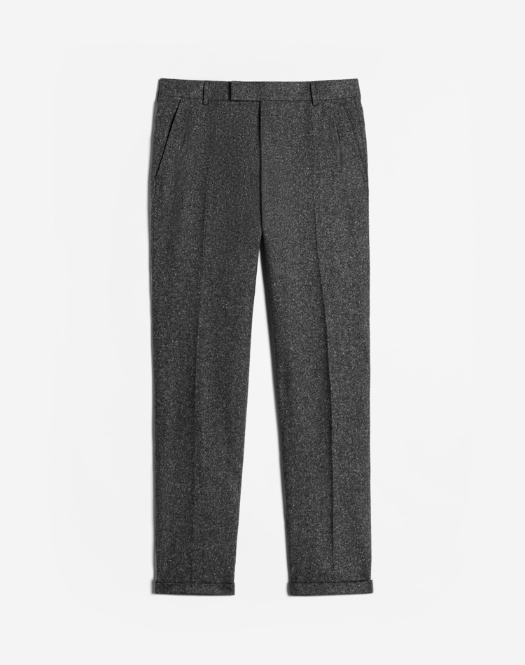 Belgravia Wool Silk Cashmere Tweed Trousers DUNHILL FORMAL TROUSERS Man Belgravia Wool Silk Cashmere Tweed Trousers f