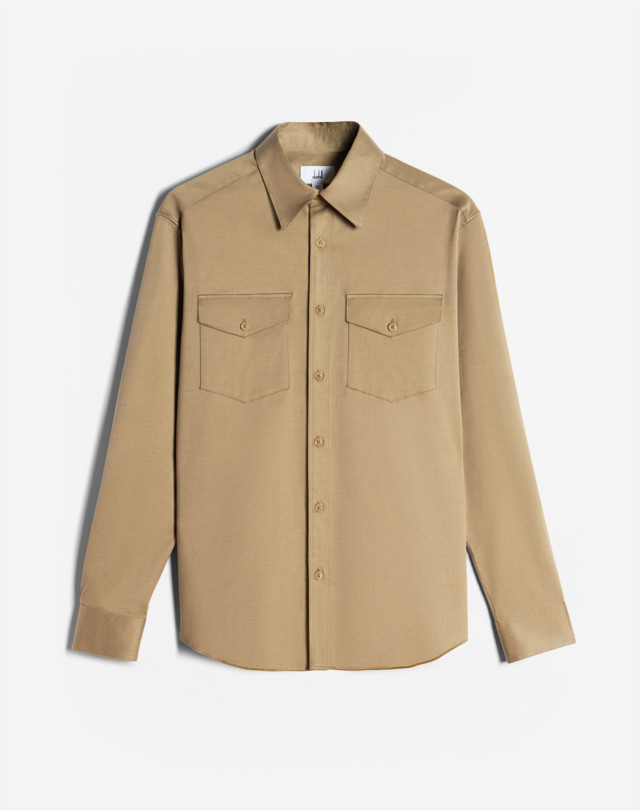 DUNHILL Cotton Cashmere Western Shirt LONG SLEEVE CASUAL SHIRTS Man f