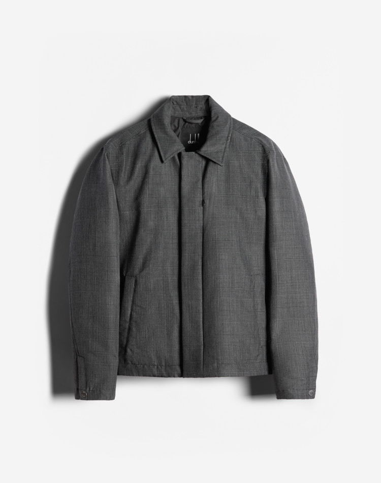 DUNHILL 블루종 남성 Rollagas 프린스 오브 웨일즈 울 다운 블루종 f