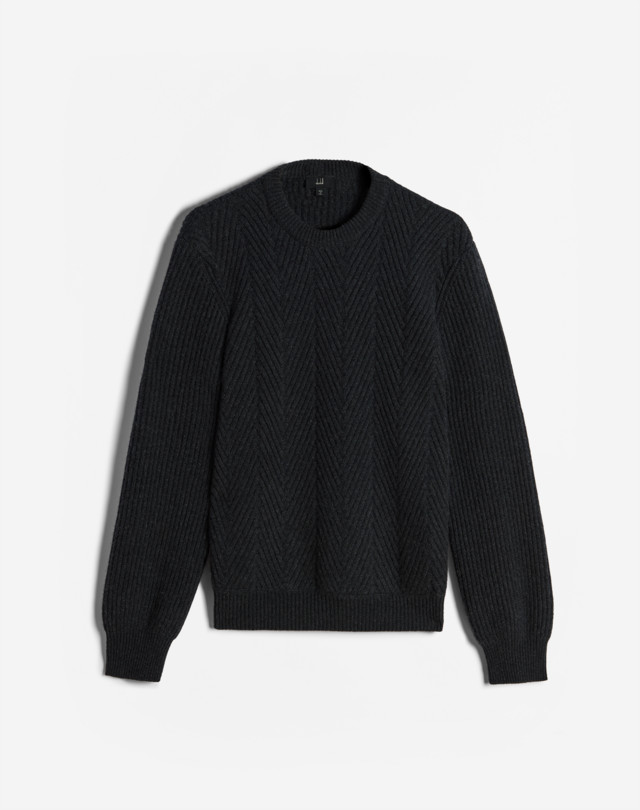 メンズ テクスチャード アラン クルーネックニット | dunhill JP