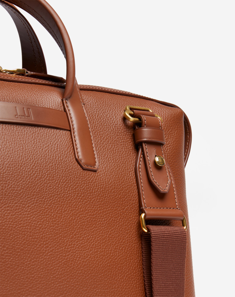 Dunhill Boston Leather Briefcase in Brown for Men