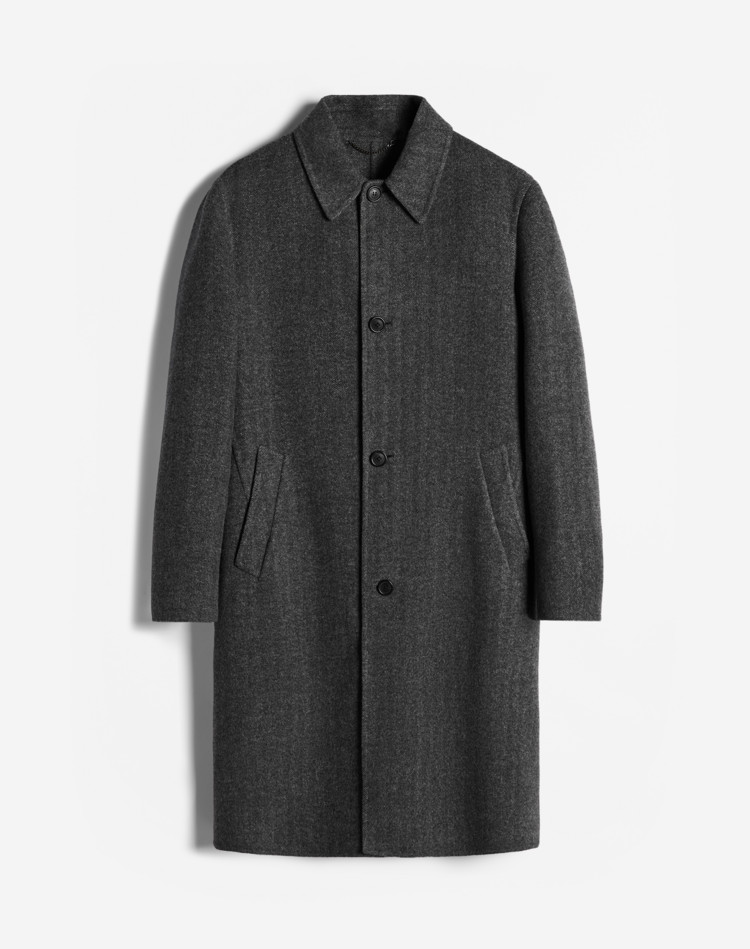 DUNHILL CAR COATS 남성 헤링본 더블 페이스 카 코트 f