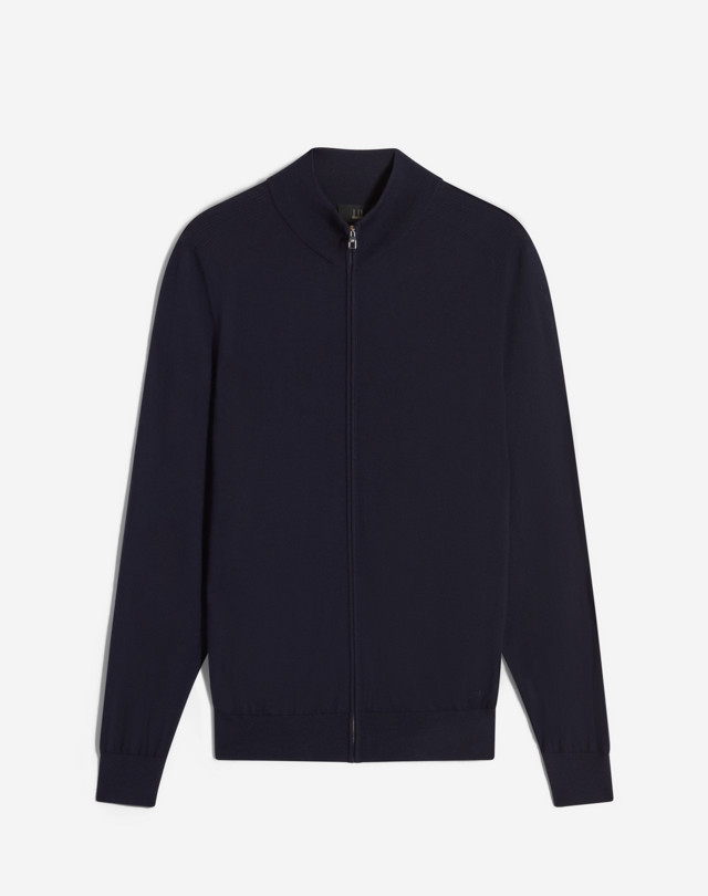 DUNHILL Superfine Cashmere Zip Through Jumper KNITTED ZIP THROUGH Man f