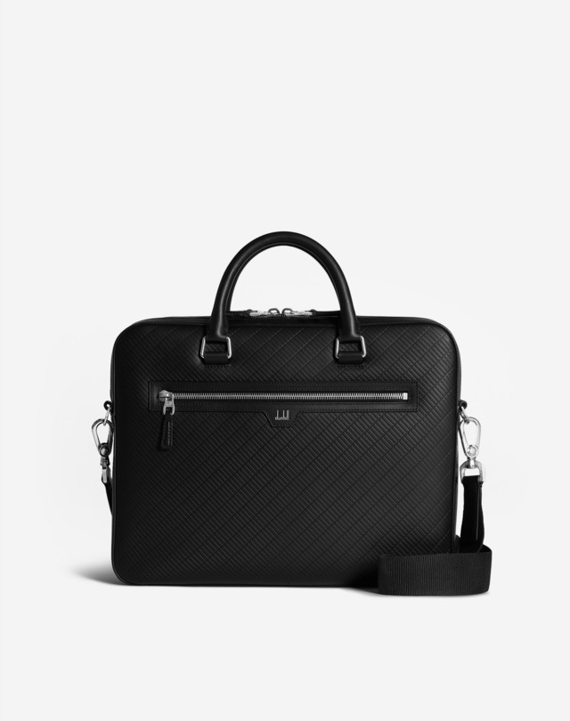 Men's Black Contour Slim Single Document Case | dunhill US Online Store