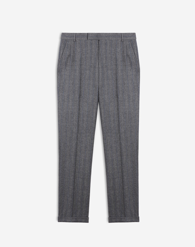 DUNHILL Wool Cashmere Herringbone Belgravia Trousers FORMAL TROUSERS Man f