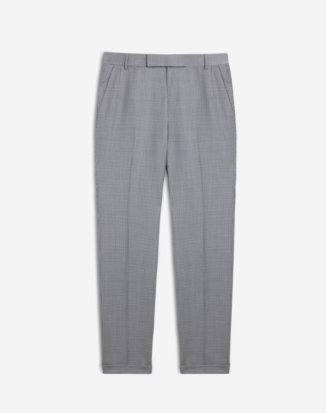 DUNHILL Wool Pied De Poule Belgravia Trousers FORMAL TROUSERS Man f