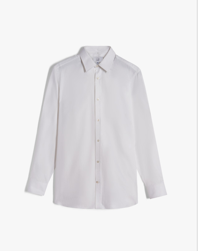 DUNHILL Giza Cotton Herringbone Formal Shirt FORMAL SHIRTS Man f