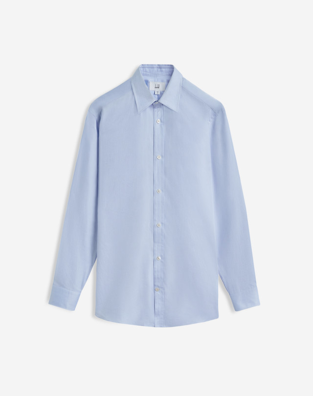 DUNHILL Giza Cotton Herringbone Formal Shirt FORMAL SHIRTS Man f