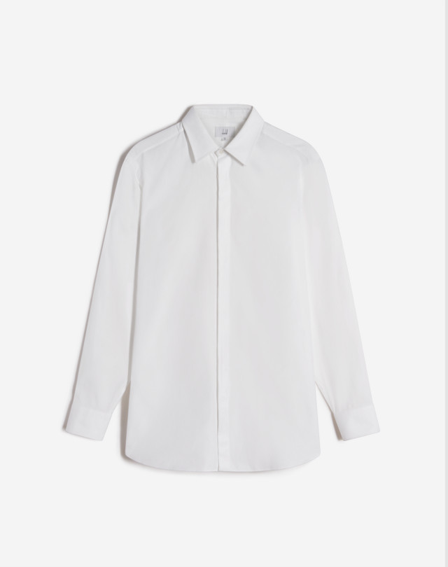 DUNHILL Cotton Diamond Texture Formal Shirt FORMAL SHIRTS Man f