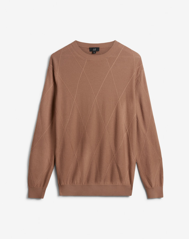 DUNHILL Argyle Merino Crewneck Jumper JUMPERS Man f