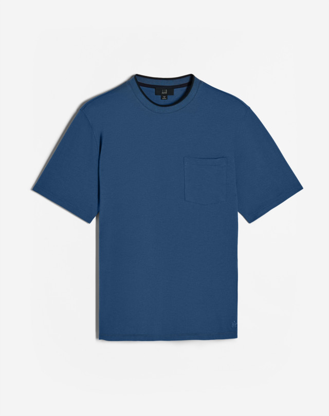 DUNHILL Micro Pique Cotton Silk T-Shirt T-SHIRTS Man f