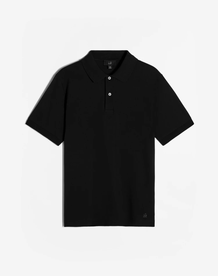 DUNHILL POLOS Man Alfred Dunhill Insignia Cotton Short Sleeve Polo f