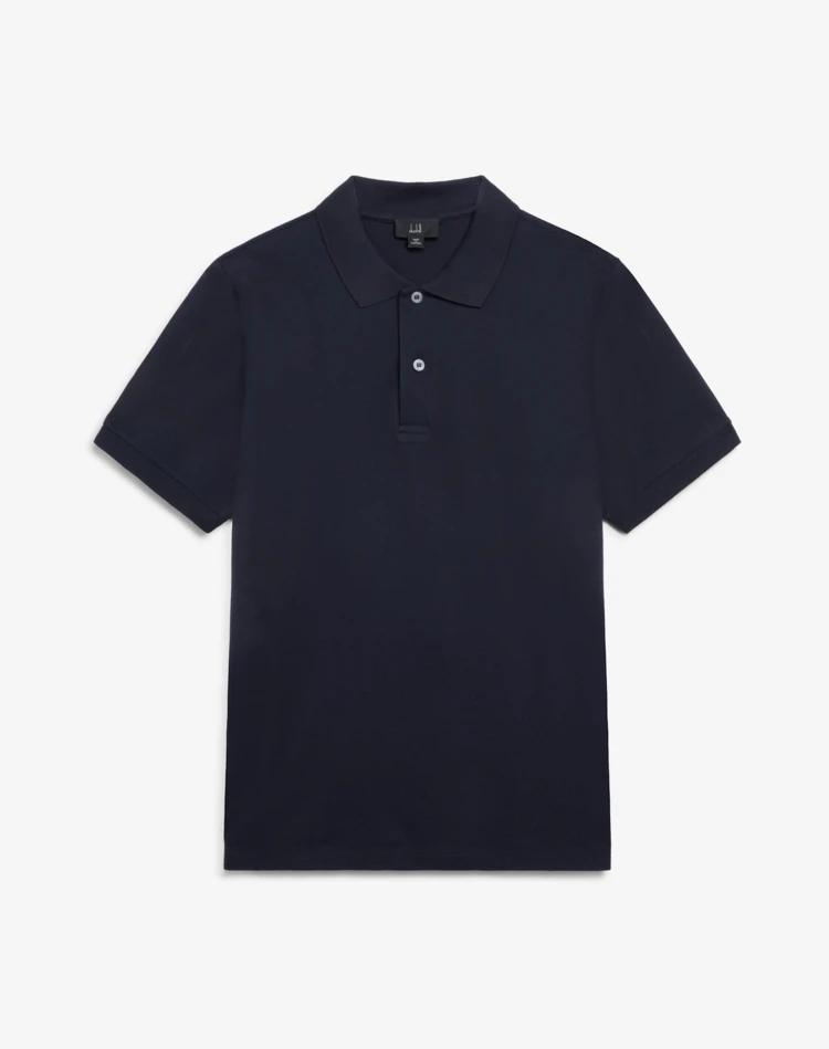 DUNHILL POLOS Man Alfred Dunhill Insignia Cotton Short Sleeve Polo f